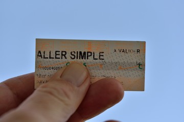 Ticket aller simple