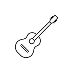 Guitar outline icon. Design template vector
