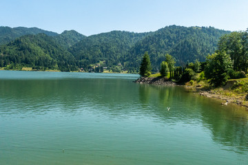 Obraz premium Beautiful view of Colibita Lake - Bistrita Nasaud County, Romania