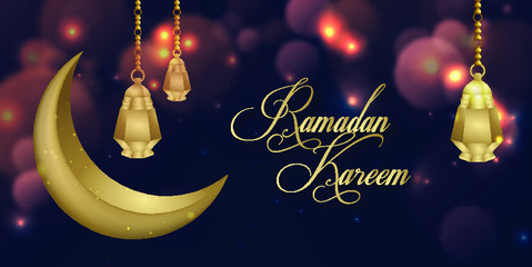 Ramadan Kareem Islamic Social Media Banner Background Design