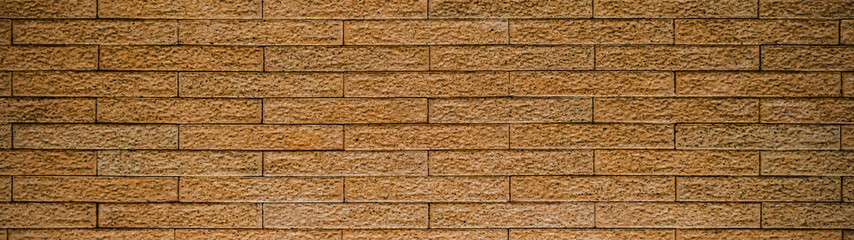 Old red brick wall background, wide panorama of masonry, (big size and High Resolution horizontal design/50MP)