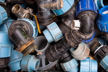  parts of plastic plumbing tubes toilet