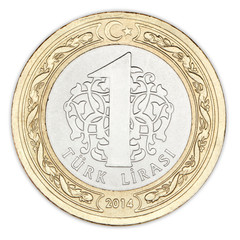 Turkish coin 1 lira 
