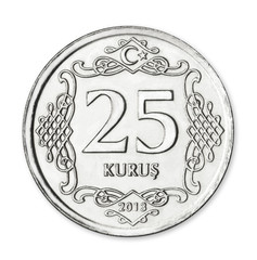 Turkish coin 25 kuruş