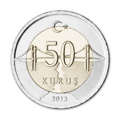 Turkish coin 50 kuruş