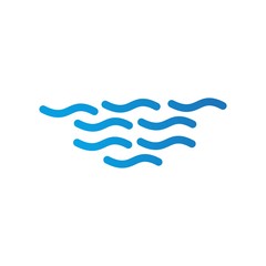 Water wave Logo vector template