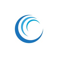 Water wave Logo vector template