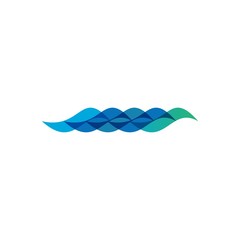 Water wave Logo vector template