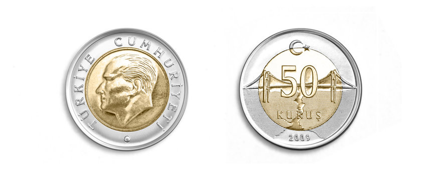 Turkish coin 50 kuruş