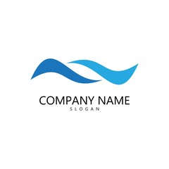 Water wave Logo vector template