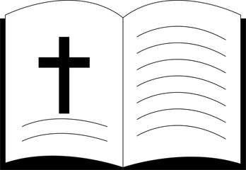 Bible book icon. Simple illustration of bible book vector icon