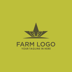 Fototapeta na wymiar Vintage logo concept design for Farm company, agriculture logo design template vector, nature logo inspiration