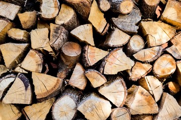 a pile of firewood background