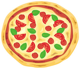 A piece of pizza : vector illustration