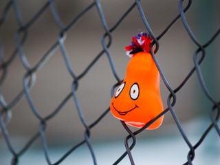 Orange soft face antistress, smile