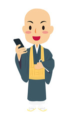 僧侶 お坊さん 絡子 スマホ #01 画面を見る