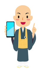 僧侶 お坊さん 絡子 スマホ #07 チェック 人差し指
