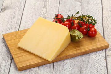 Hard parmesan cheese piece