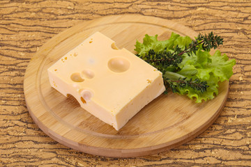 Maasdam cheese brick