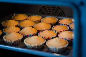 muffins on a tray