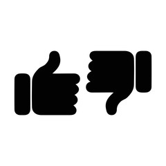 Thumb icon that shows the feeling of likes or dislikes on social media