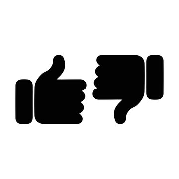 Thumb icon that shows the feeling of likes or dislikes on social media