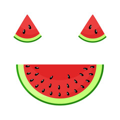 Watermelon slices Feeling fresh summer vector design