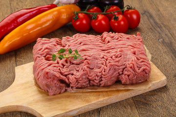 Raw turkey minced meat