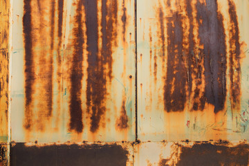 Rust on the old wall background.