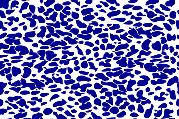 Blu and white spots. Trendy seamless vector print. The texture of the animals.Background for clothes , fabric, modern textile,wallpaper