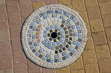 Beautiful mosaic pattern on the floor