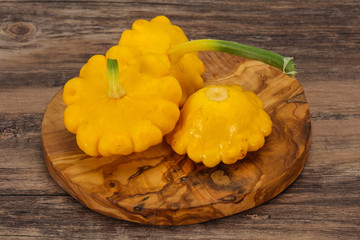 Fresh ripe tasty patisson ready for cooking