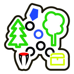 Stylized home board game icon