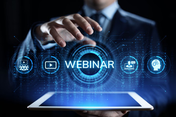 Webinar E-learning Online Seminar Education Business concept.