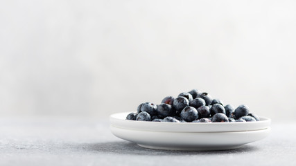 Fresh healthy blueberry on the table