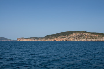 Fototapeta na wymiar Sea and the western coast, Sardinia, Italy