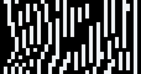 4k abstract square white and black seamless looped vj pattern. Vertical, horizontal and diagonal circle moving lines. 3d pixelated template. Clean shape animation. Background for business presentation - Powered by Adobe