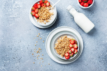 healthy breakfast with granola