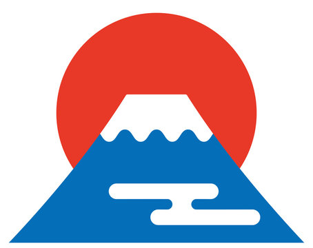 recommend clip art: 日本の富士山と日の出のアイコン