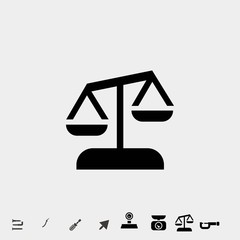 balance scale icon vector illustration and symbol for website and graphic design