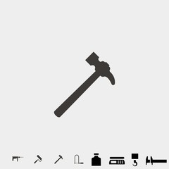 hammer icon vector illustration and symbol for website and graphic design