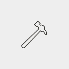 hammer icon vector illustration and symbol for website and graphic design
