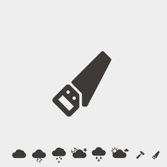 hand saw tool icon vector illustration and symbol for website and graphic design