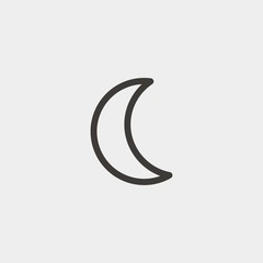moon icon vector illustration and symbol for website and graphic design