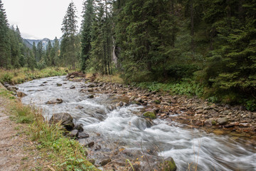 Trekking in the Kościeliska Valley, Tatra mountains.
