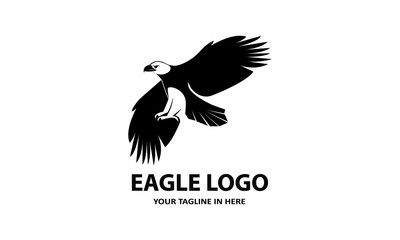 siluet Elang sederhana, cocok untuk simbol bisnis atau logo	