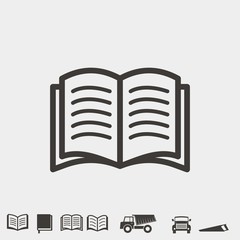 open book icon vector illustration and symbol for website and graphic design