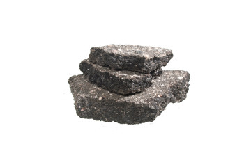 asphalt isolated on white background