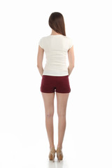 women shorts on white background