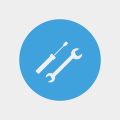 wrench and screwdriver icon vector illustration and symbol for website and graphic design